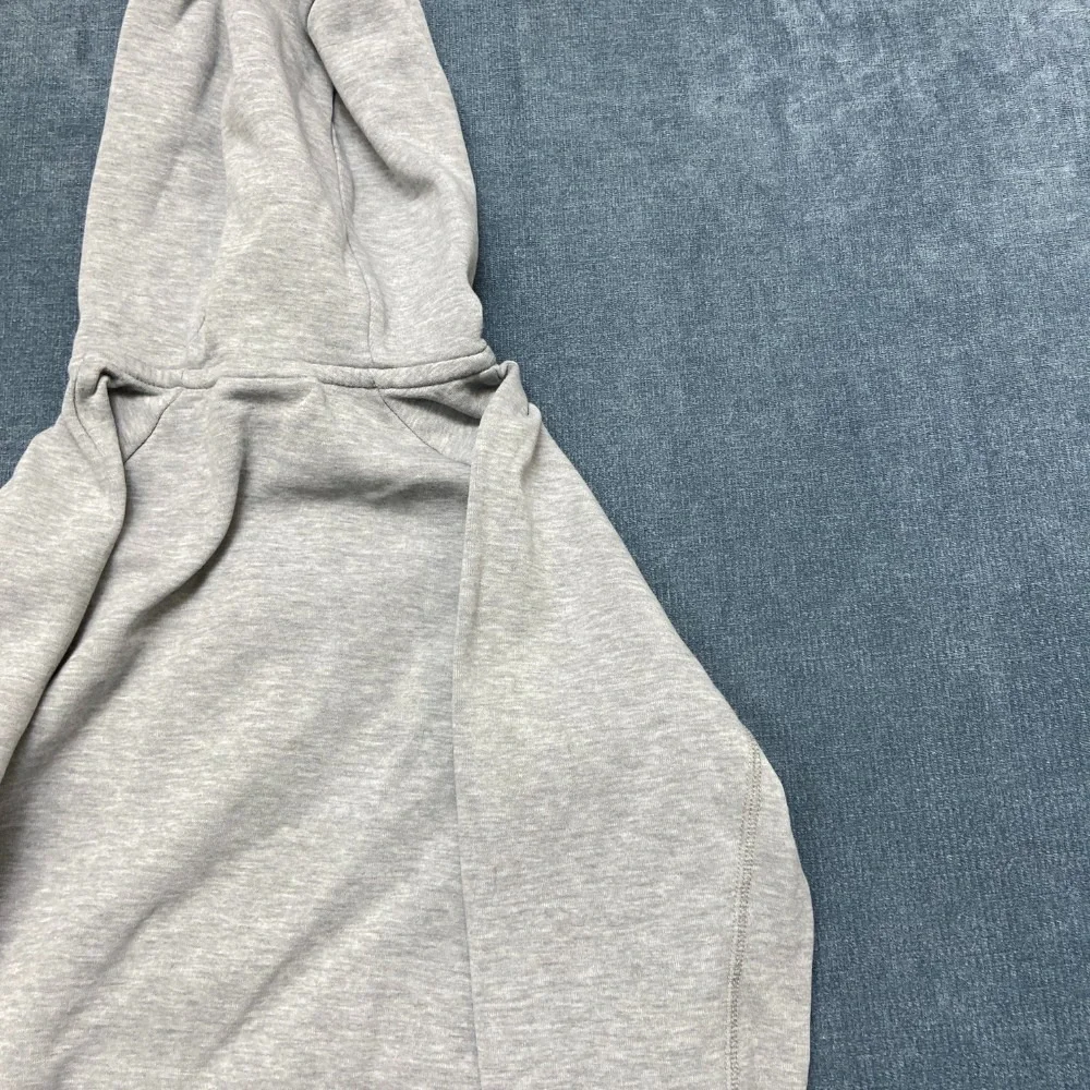Nike Hoodie Mens Medium Gray Swoosh Logo Full Zip Raglan Sleeve Performance